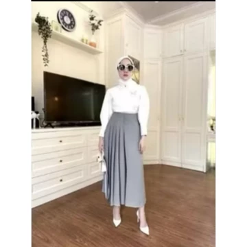 Cellie Kulot Pleats Celana Kulot Rok Wanita Celana Bawahan Casual Formal Daily Furano Premium