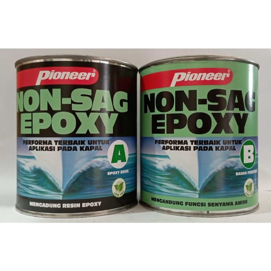 Jual LEM KAPAL PIONEER NON SAG EPOXY 1/4 PINT 1 SET 2 KALENG = 340G ...