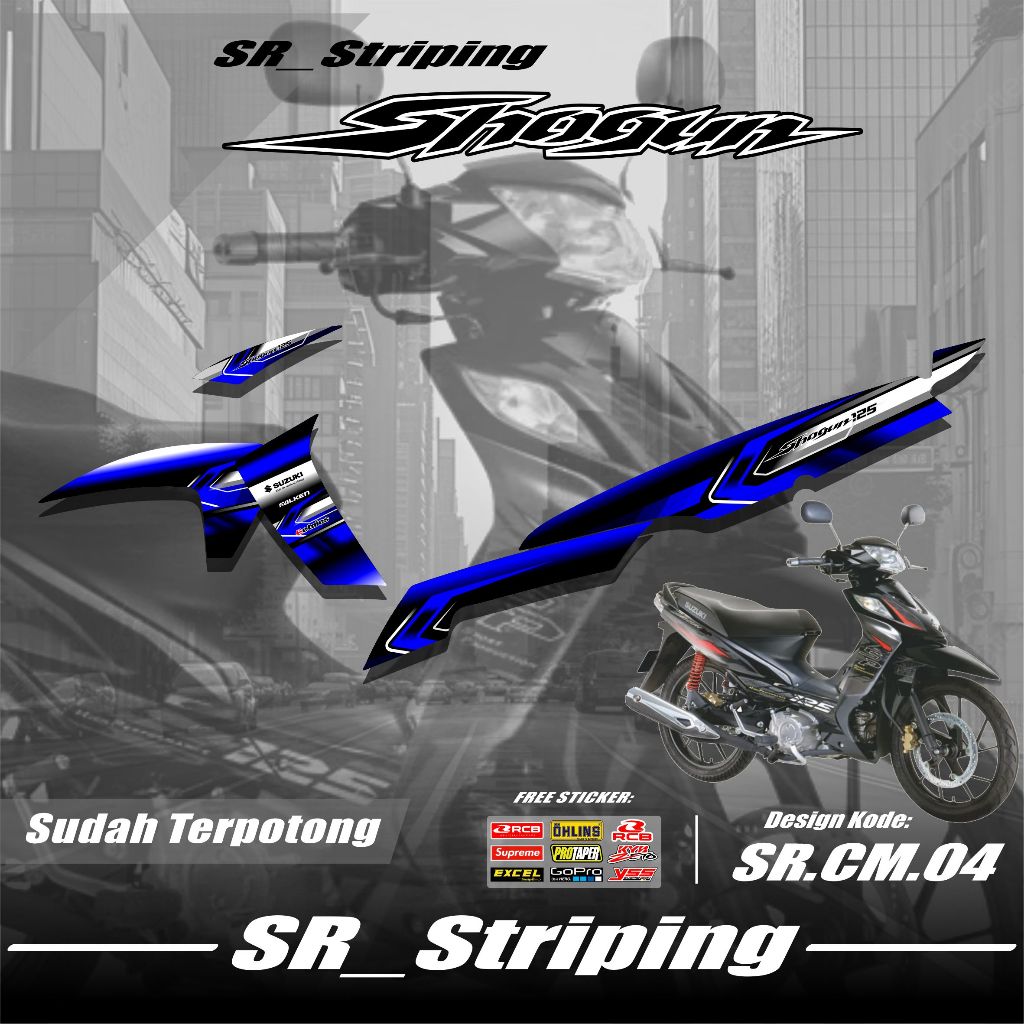 Jual Stiker Striping Shogun SP 125 Robot Sticker Variasi Suzuki Shogun ...