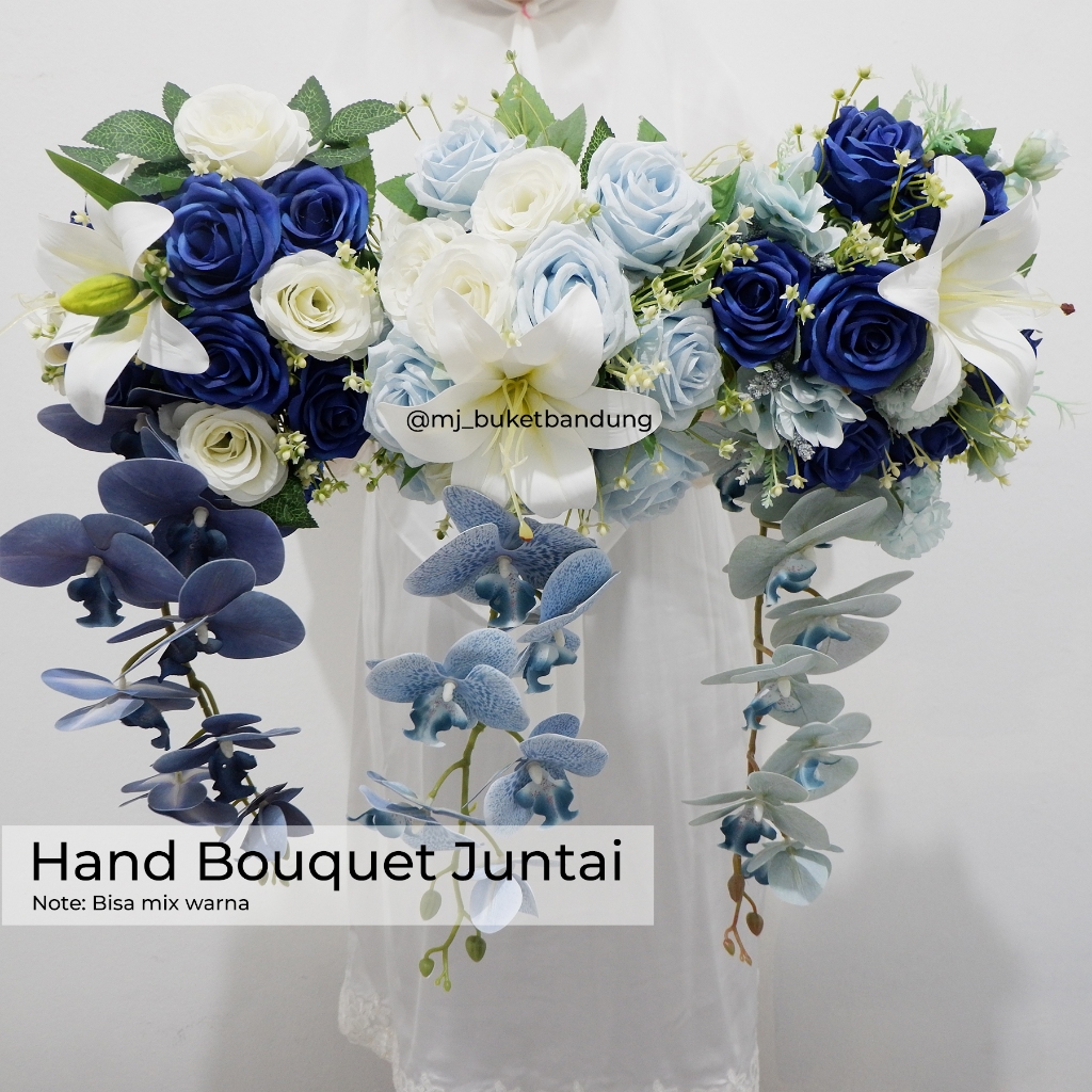 Jual Hand bouquet Juntai anggrek, mawar, lily pengantin / lamaran ...