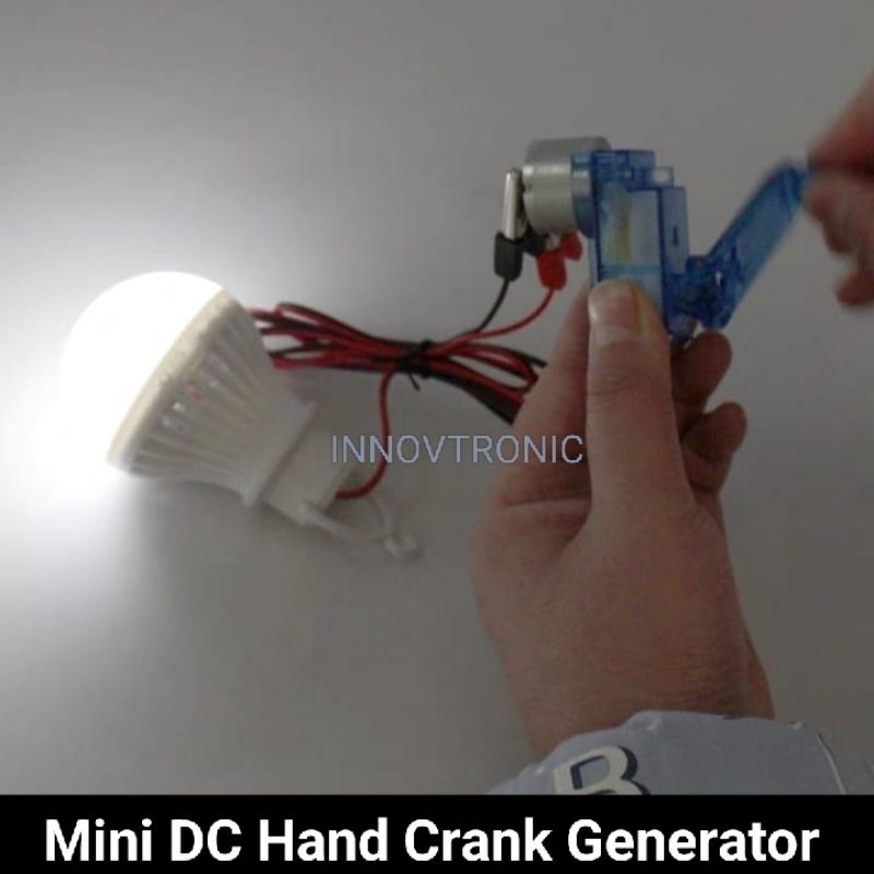 Jual Mini DC Hand Crank Generator Pembangkit Listrik Tegangan DC Putar ...