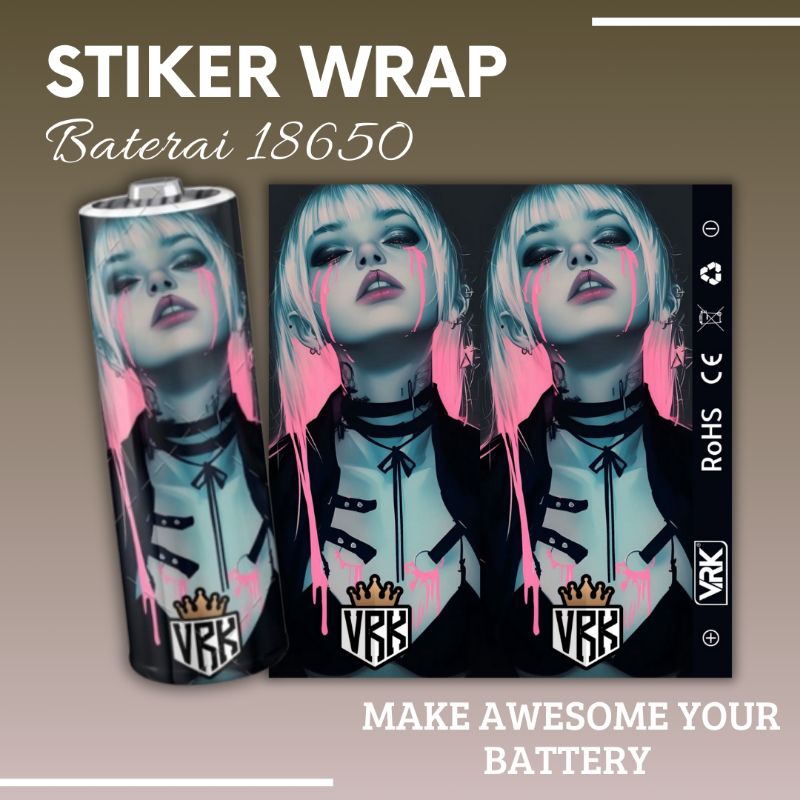 Jual Stiker Wraps Baterai 18650 Wifu 15 Full Desain Termurah Untuk ...
