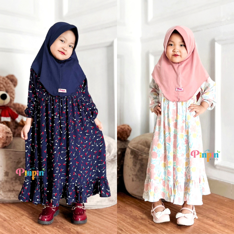 Jual Pinpin Kids - Gamis Syakila Anak Perempuan / Baju Muslimah Anak ...