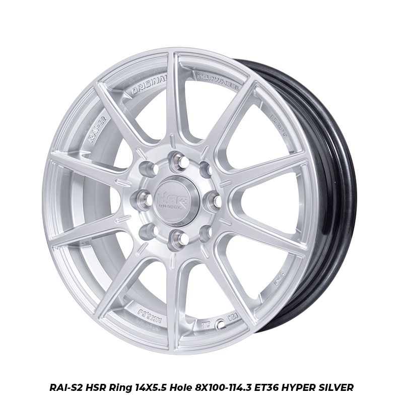 Jual Velg HSR Ring 14 Lubang 8x100-114,3 Rai-s2 brio agya calya sigra ...
