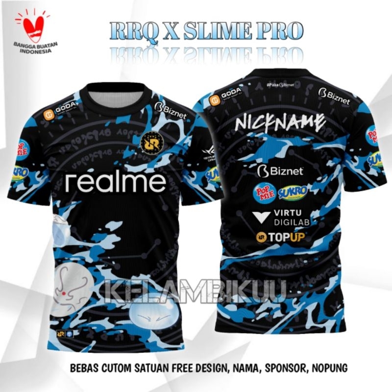 Jual JERSEY GAMING RRQ X SLIME PRO 2025/BAJU KAOS RRQ X SLIME PRO MURAH ...