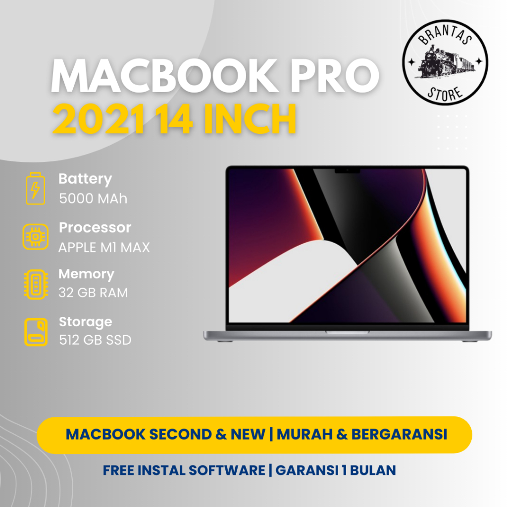 Jual MACBOOK PRO M1 MAX 2021 32/512GB GREY SECOND ORIGINAL | Shopee ...