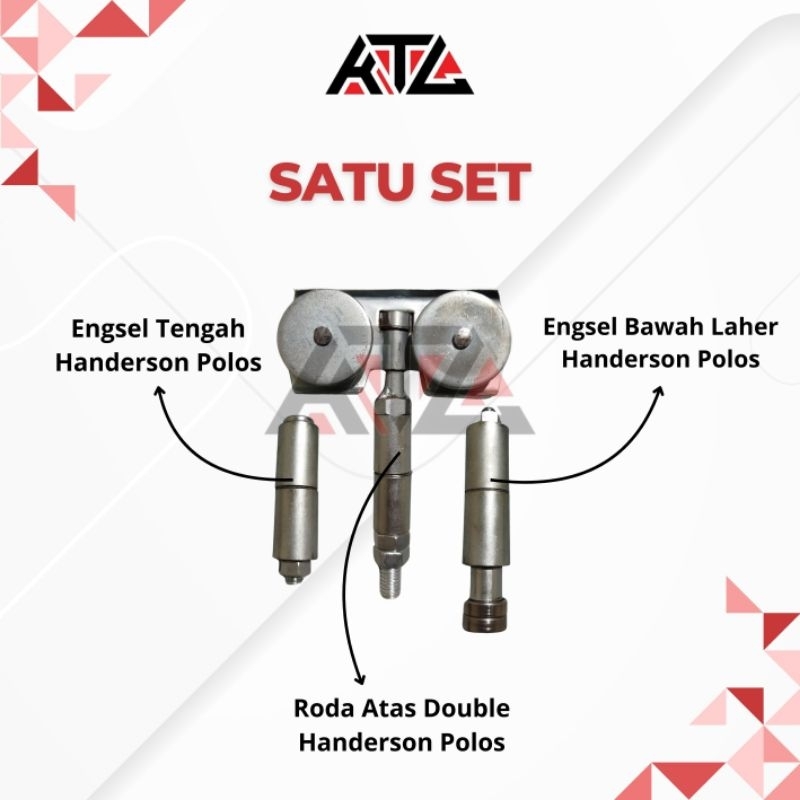 Jual [ SATU SET ] ENGSEL HANDERSON || Roda atas double polos henderson ...