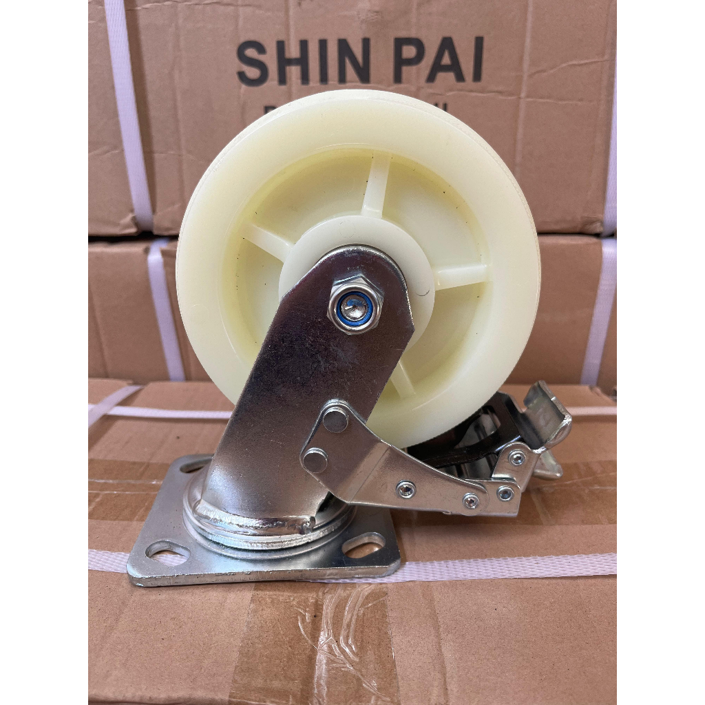 Jual Roda Nylon Ball Bearing 4inch/5inch/6inch/8inch Tipe Hidup Rem ...