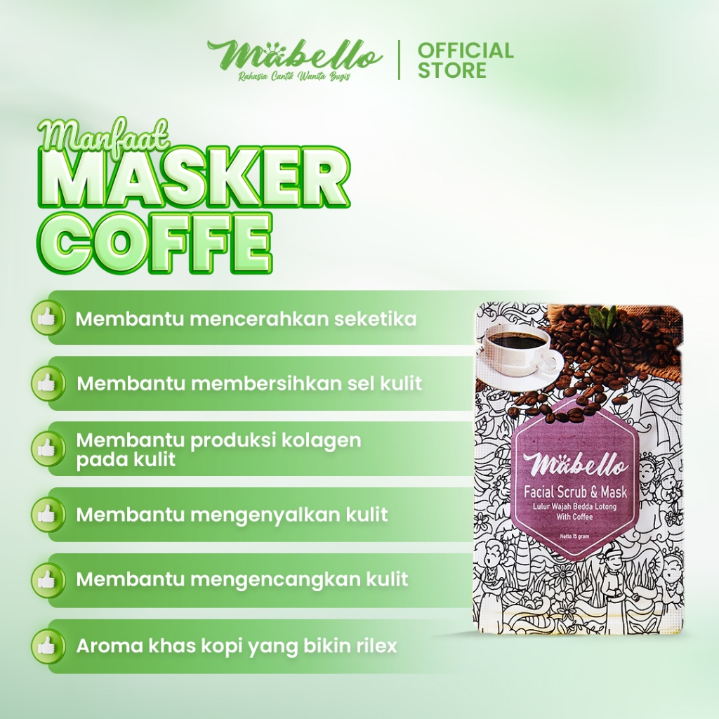 Jual MABELLO Masker Hitam /bedda lotong mabello varian sachet 15gr 2in1 ...