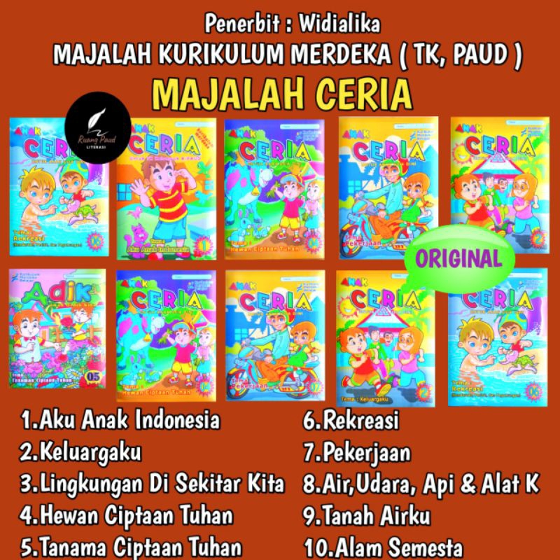 Jual BUKU MAJALAH CERIA | KURIKULUM MERDEKA BELAJAR | BUKU TK, PAUD ...
