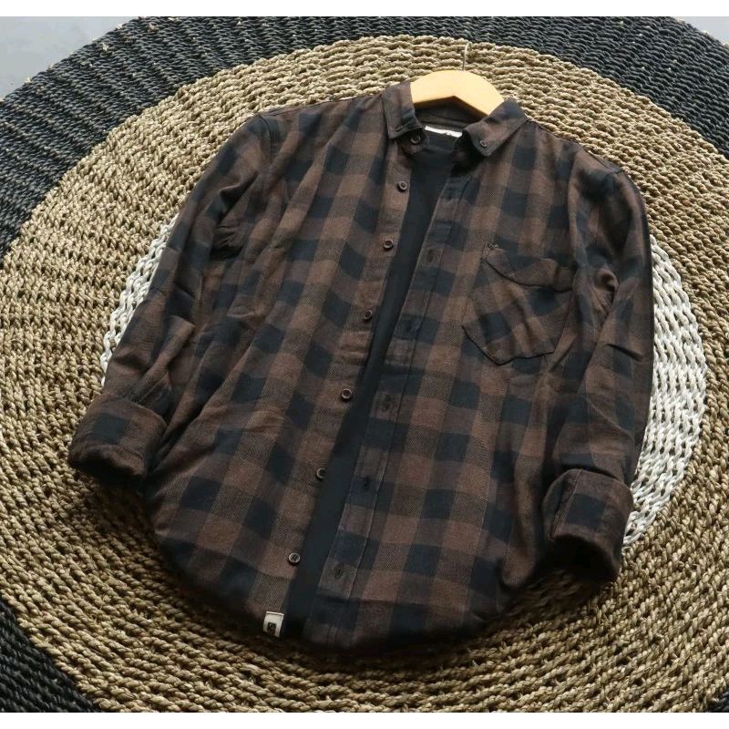Jual kemeja flanel pria wanita original 100% branded kemeja flanel pria