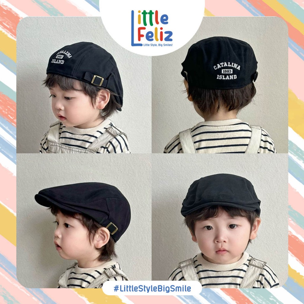 Jual littlefeliz TA04 Topi anak fashion korean style reverse 2 sisi ...