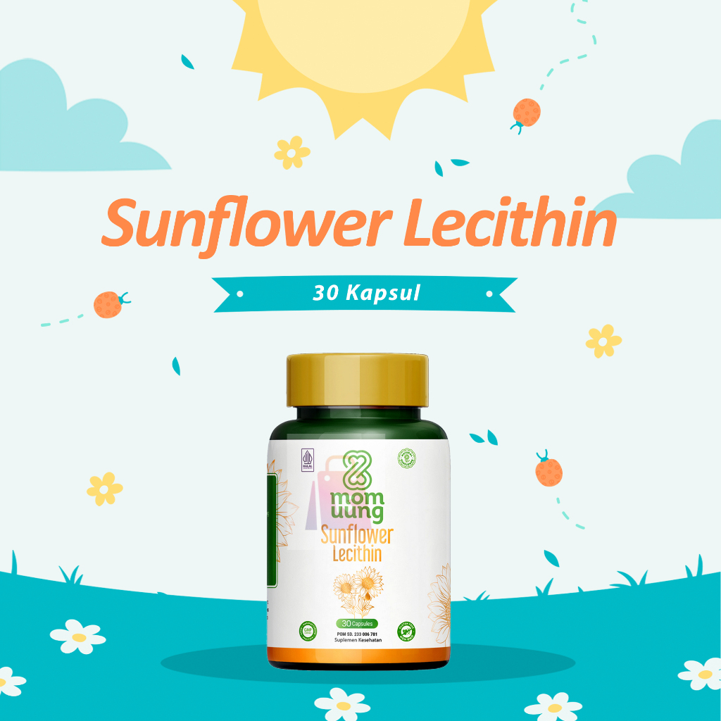 Jual Mom Uung Sunflower Lecithin 30 Kapsul | Melancarkan Sumbatan ASI