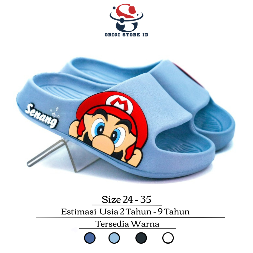 Jual TERMURAH-SANDAL GUNDAM 2318D PRIA&WANITA MOTIF MARIO BROS TERBARU ...