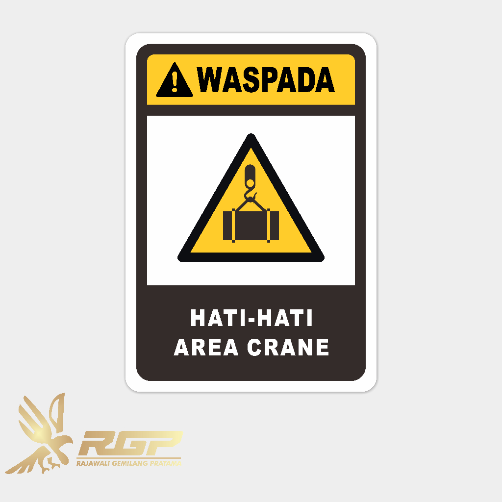 Jual Rambu K3 Waspada Hati Hati Area Crane - Plat Alumunium | Shopee ...