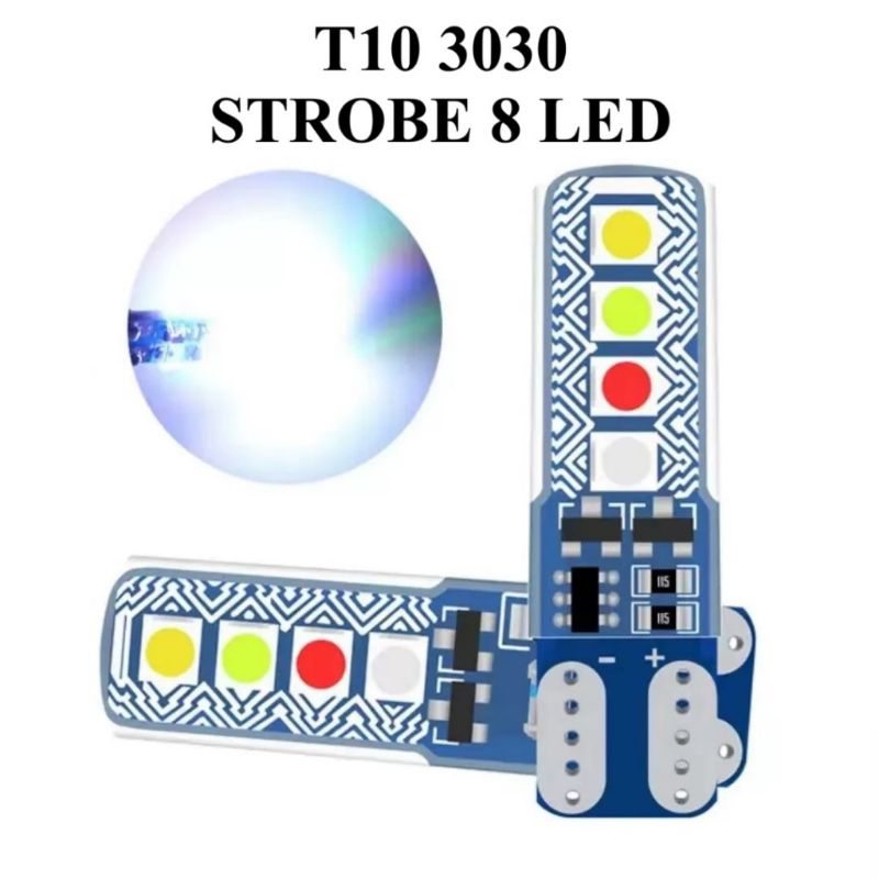 Jual Lampu Senja Runing 8 Mata Kedip T10 (Harga 1biji lain sapasang ...