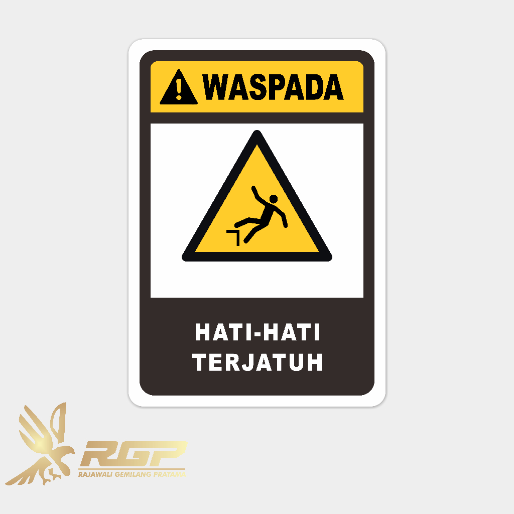 Jual Rambu K3 Wasapda Hati Hati Terjatuh - Plat Alumunium | Shopee ...