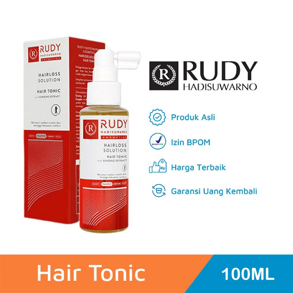 Jual Rudy Hair Tonic With Ginseng Extract Menjaga Kekuatan Rambut ...