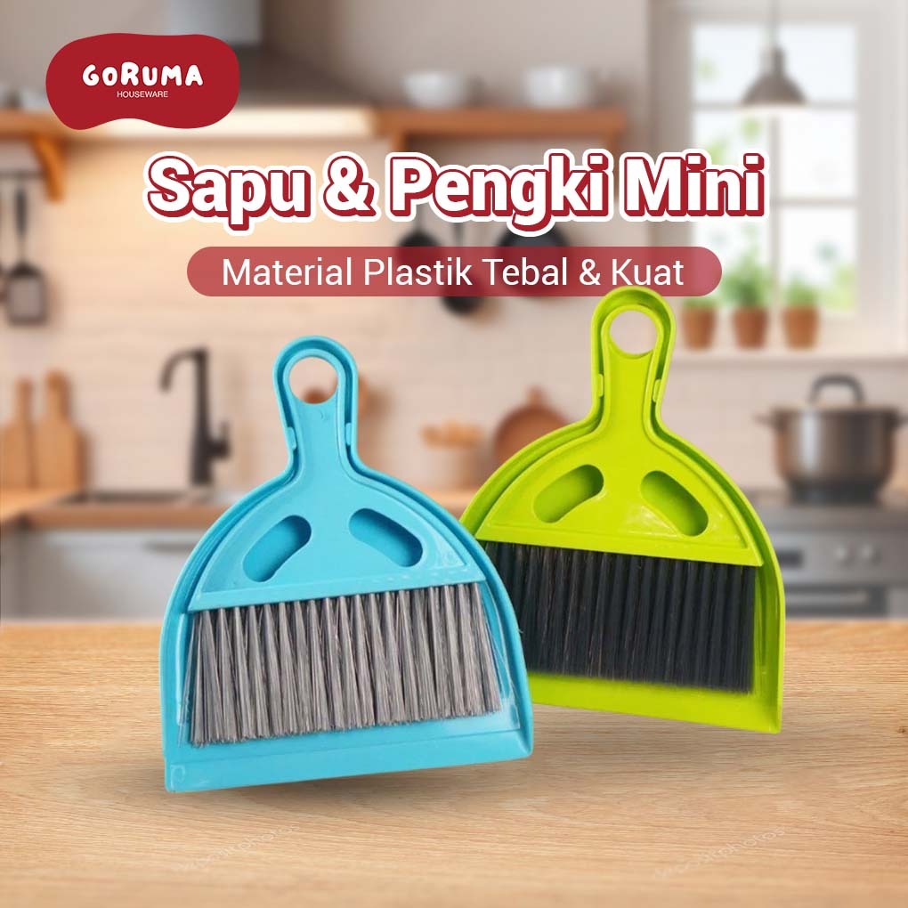 Jual GORUMA - Sapu Pengki Set / Sapu dan Pengki Mini Set / Mini Dustpan ...