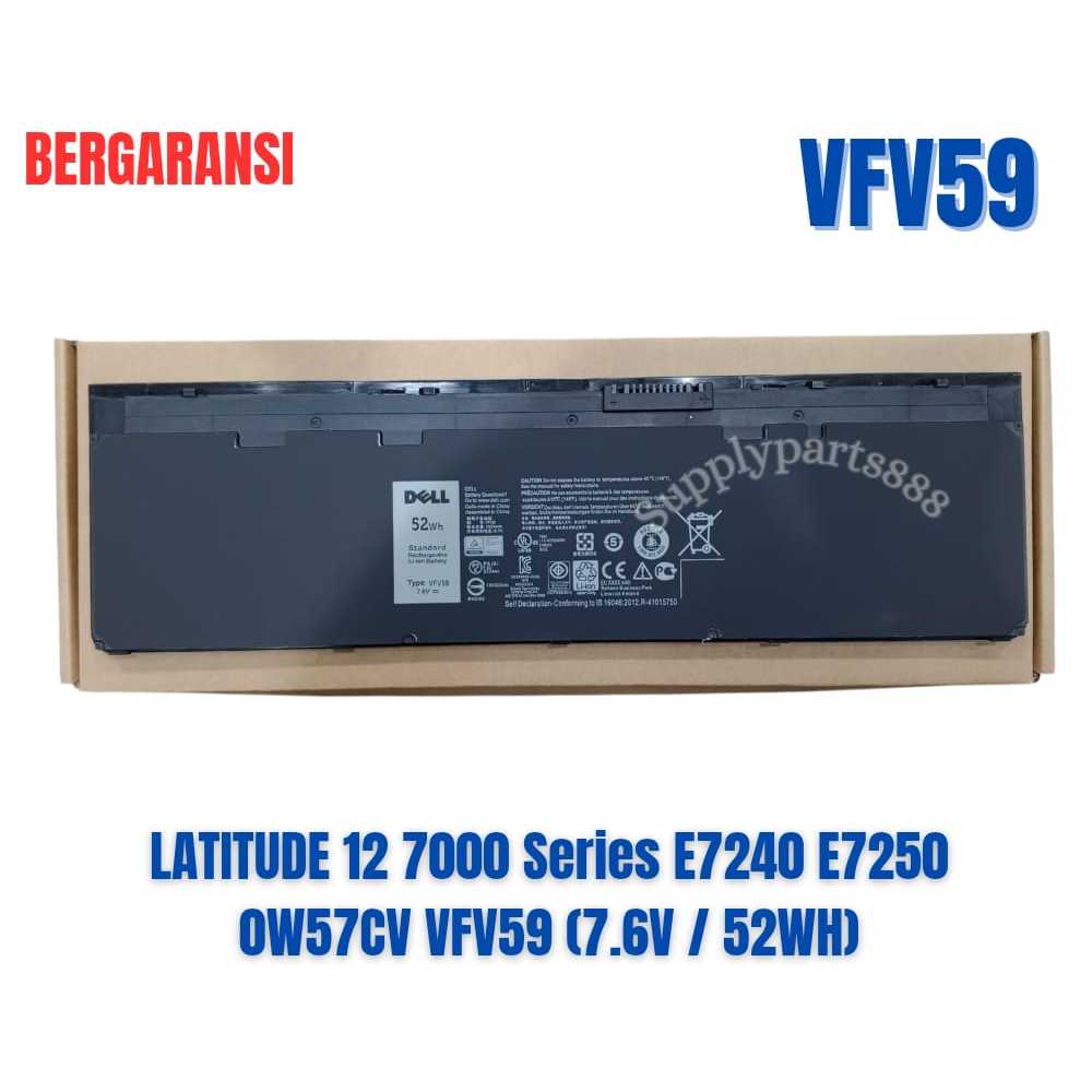 Pin (Battery) Dell Latitude E7240 E7250 52Wh mã VFV59 - Hàng Original