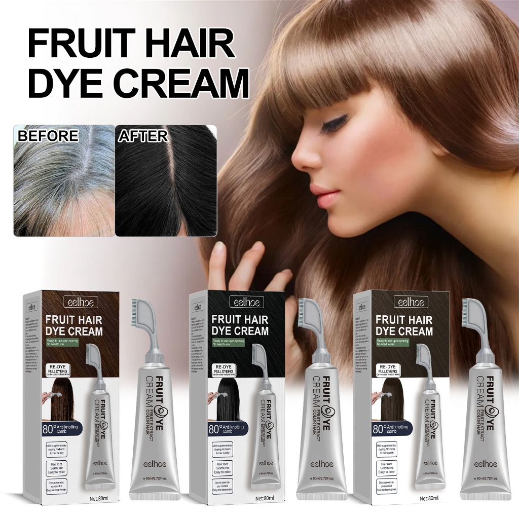 Jual EELHOE [Grosir] Fruit Dye Cream 80ml Hair Dye Pewarna Rambut ...