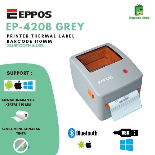 Jual Printer Thermal Label Barcode USB DAN BLUETOOTH 110M EPPOS EP-420B ...