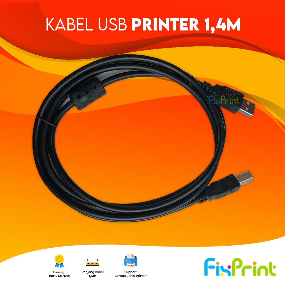 Jual Kabel Print USB 1,4 Meter / 1 Meter Printer Epson canon Hp Samsung ...