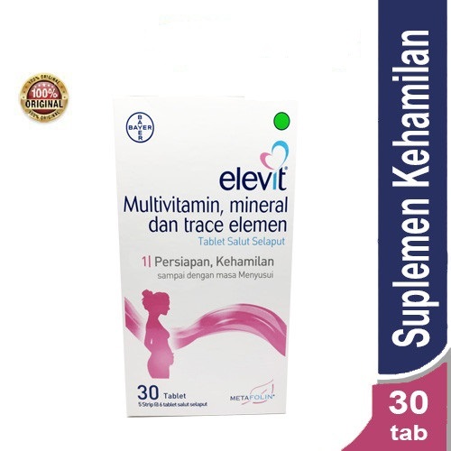 Jual ELEVIT MULIVITAMIN BOX 30 Tablet , MINERAL, TRACE ELEMEN DAN ...