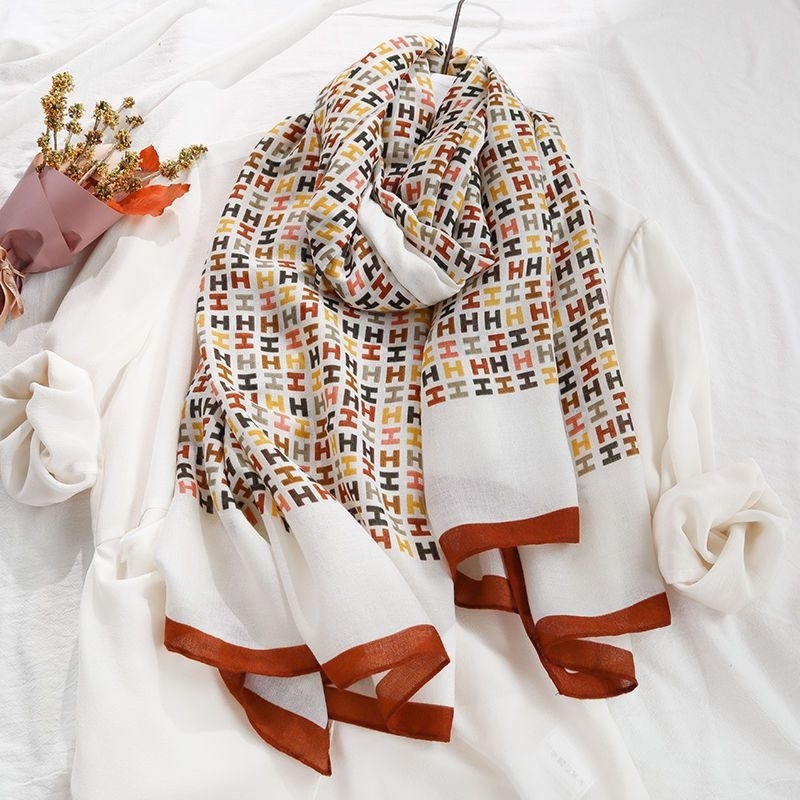 Jual NEW Pashmina Pattern Viscose Cotton Hijab Motif /syal scarf ...
