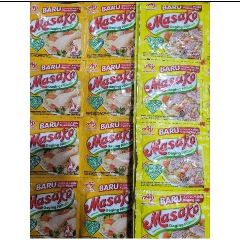 Jual Masako Rasa Ayam/Sapi 1 renceng isi 12 sachet | Shopee Indonesia