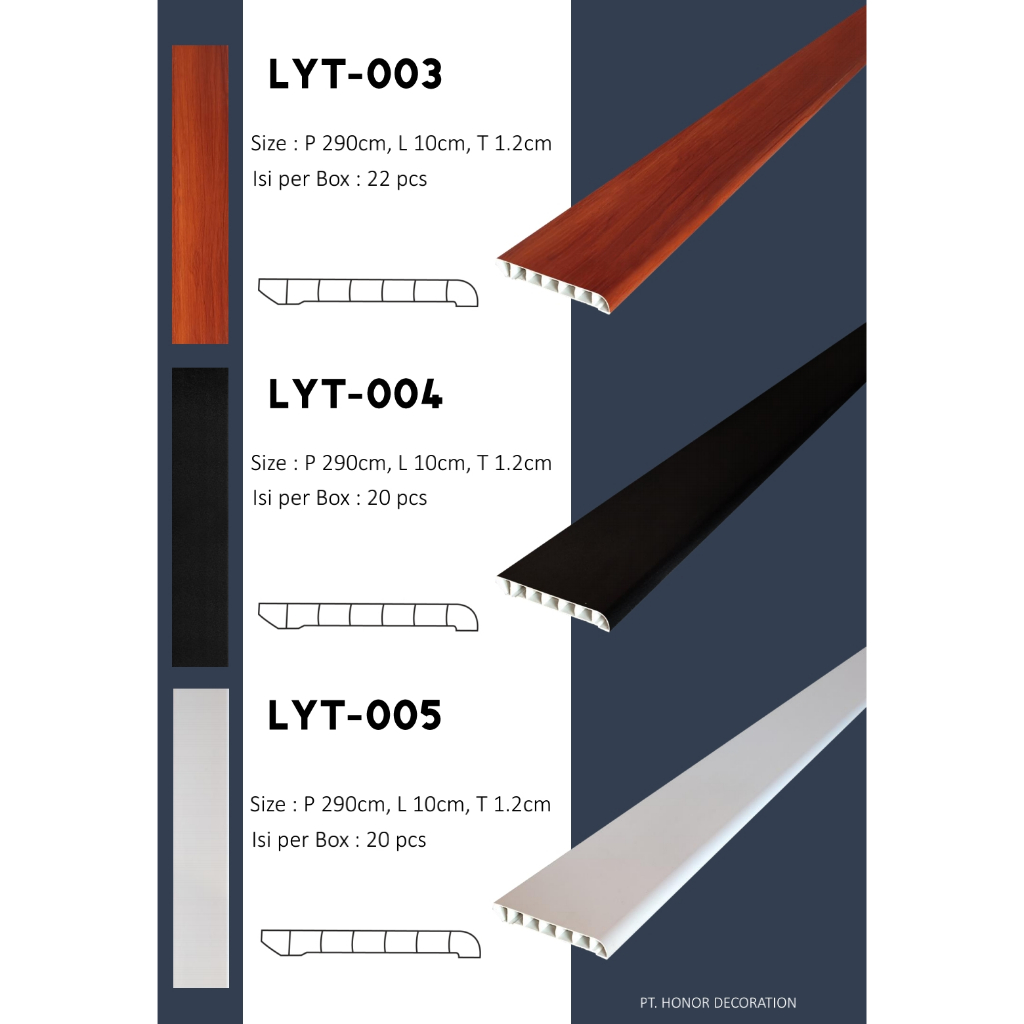 Jual lis plin pvc 10cm /LIST PVC/PLINT LIST PLANK/SKIRTING LIST LANTAI ...