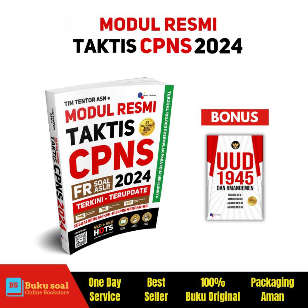 Jual Buku Modul Resmi Taktis Cpns 2024 Fr Soal Asli Update Cpns 2024