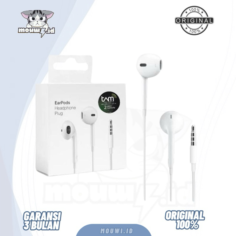 Jual Headset EarPods Jack 3.5mm Connector Earphone iPhone Original 100