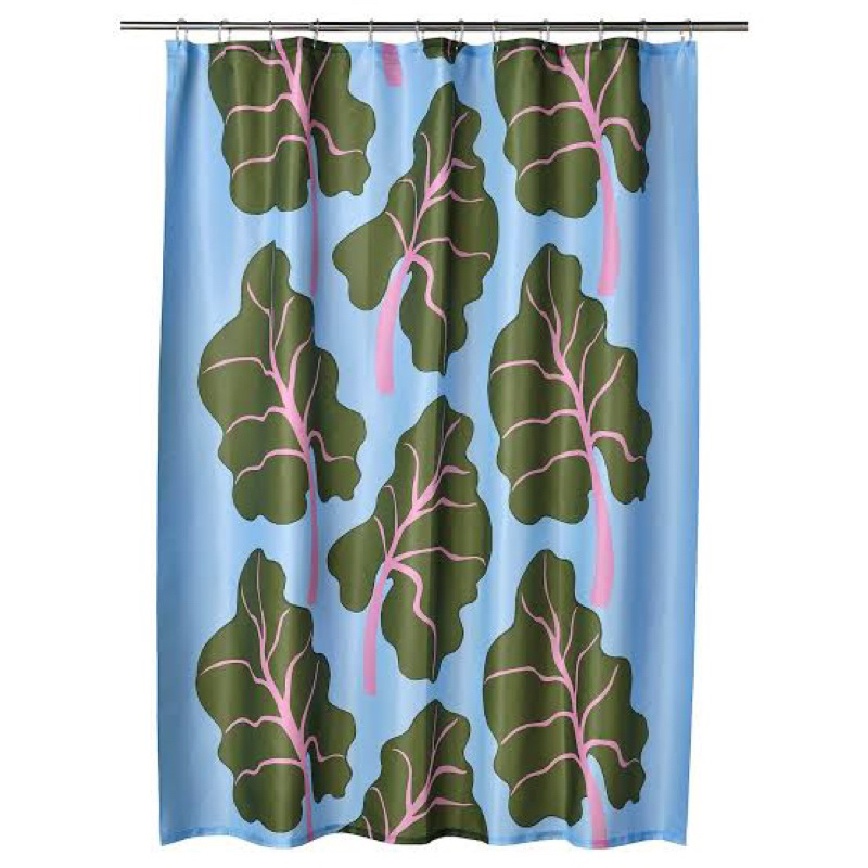 Jual IKEA Bastua Marimekko Shower Curtain 180 x 200 cm Motif Daun Leaf ...
