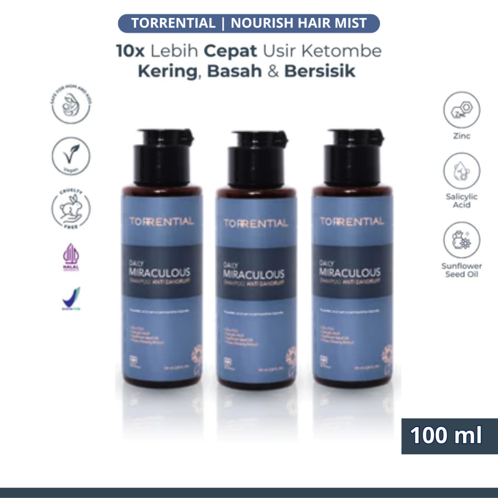 Jual Termurah 3 Pcs Shampoo Torrential [Approved By Aura Kasih] Anti