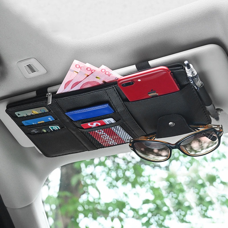 Card holder Mobil dompet Kartu Visor Mobil Pemegang Kartu Klip Kacamata Persediaan Penyimpanan Mobil