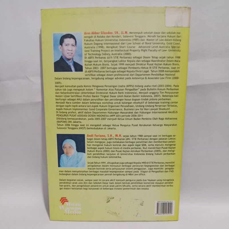 Jual Buku Aspek Hukum Dalam Ekonomi Dan Bisnis -Arus Akbar Silondae. SH ...