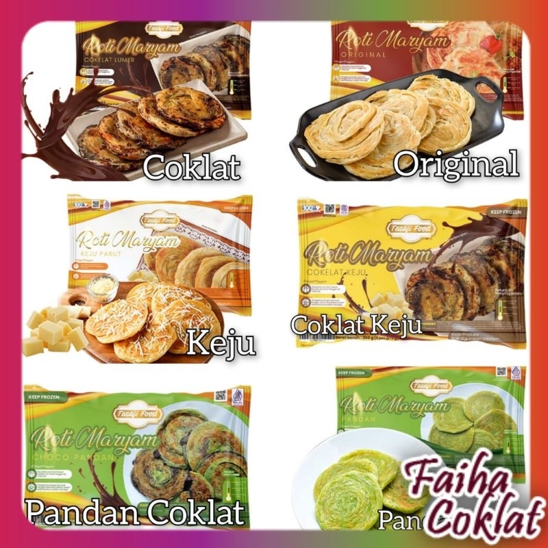 Jual Frozen Food Roti Maryam Rasa Ori /Coklat/Keju/Coklat Keju/Pandan ...