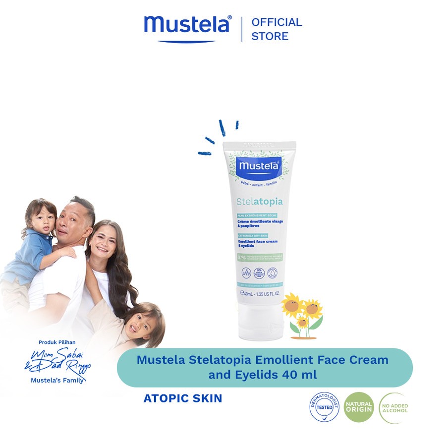 Mustela Stelatopia Emollient Cream FACE 40 ml Krim Wajah Bayi 40ml