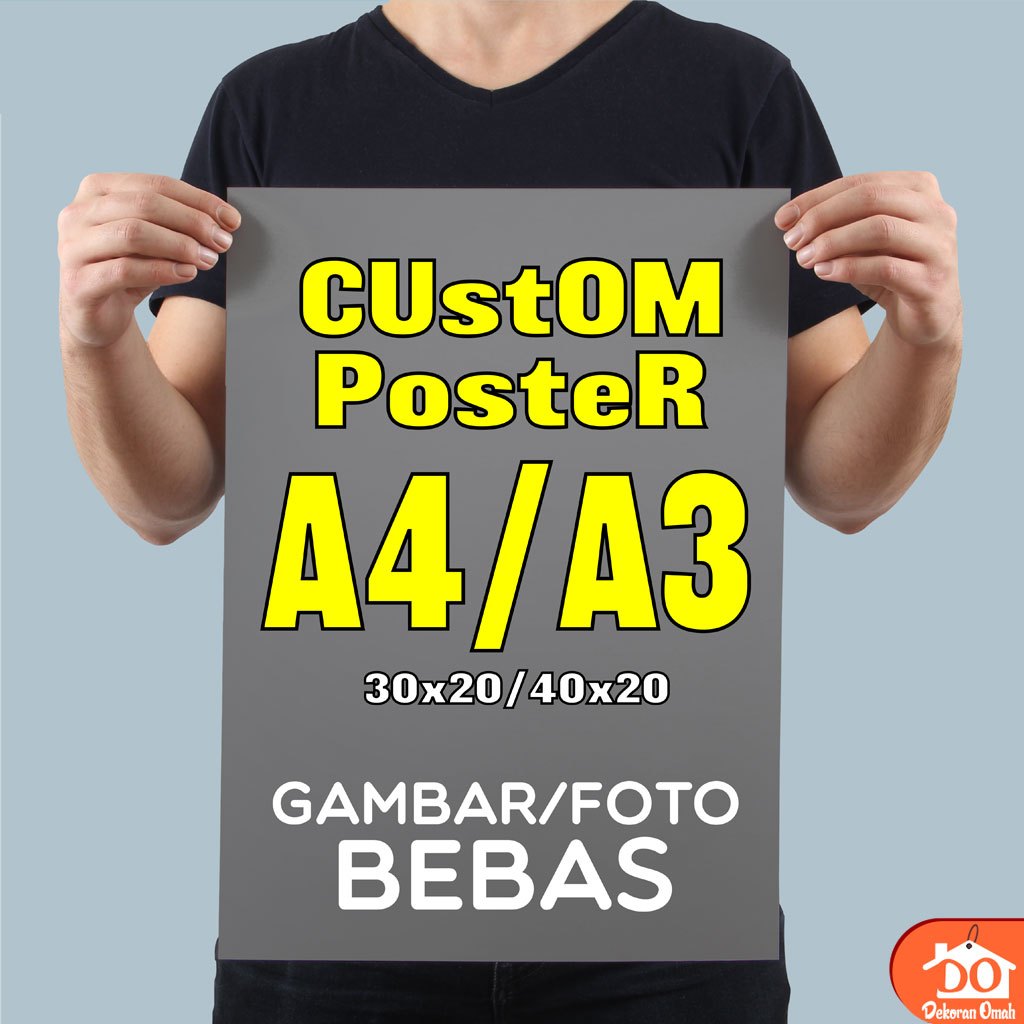 Jual CETAK POSTER CUSTOM Ukuran A3+ dan A4+ HD - Custom Poster Anime ...