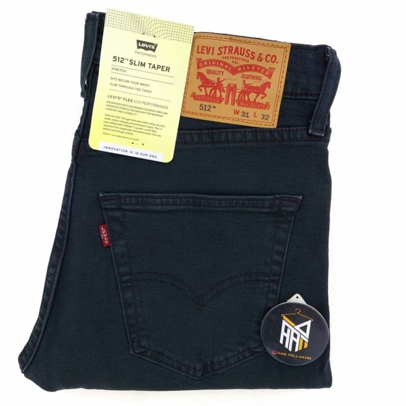 Jual Levi 's 512 Black Slim Taper Fit Jeans Shopee Indonesia