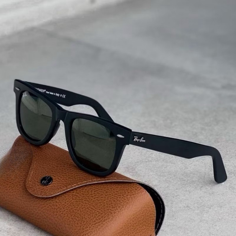 Jual Kacamata Sunglasses Pria Riben WAYFARERR 2140A Lensa Kaca Black ...
