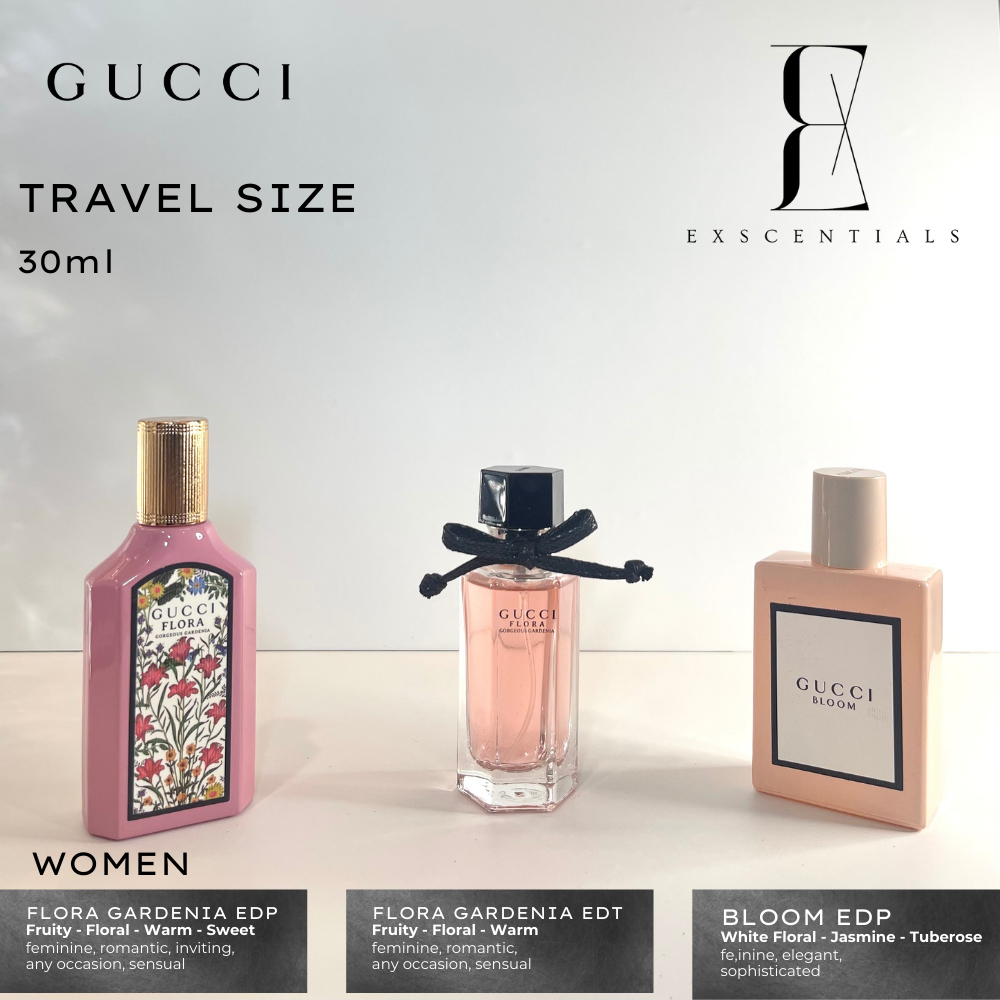 Travel Size Gucci Bloom Flora Gardenia (30ml) Women Wanita Parfum Eau De  Parfume Eau De Toilette Branded Ready Stock Tahan Lama Mini Miniatur Satuan 