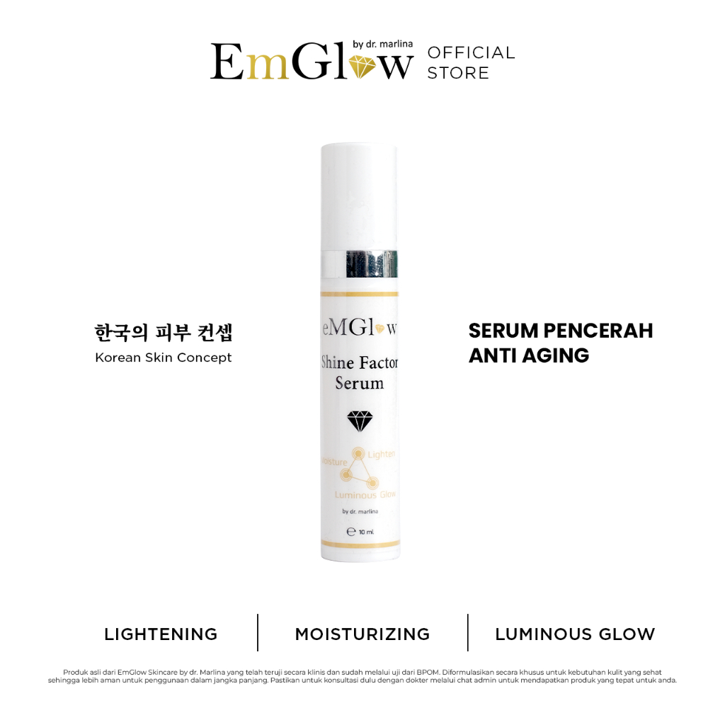Jual EMGLOW - SHINE FACTOR SERUM | Chromabright & Persian Silk Tree ...