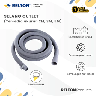 Selang Pembuangan Air Mesin Cuci Outlet Washing Machine Hose 2 3 5 Meter RELTON