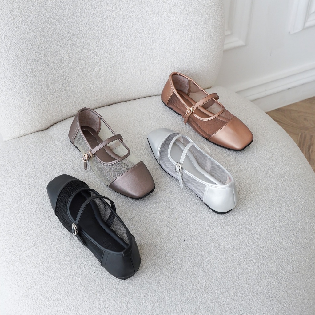 Jual ZODE Aria Flat | Flatshoes wanita | Black, Brown, Copper, Silver ...