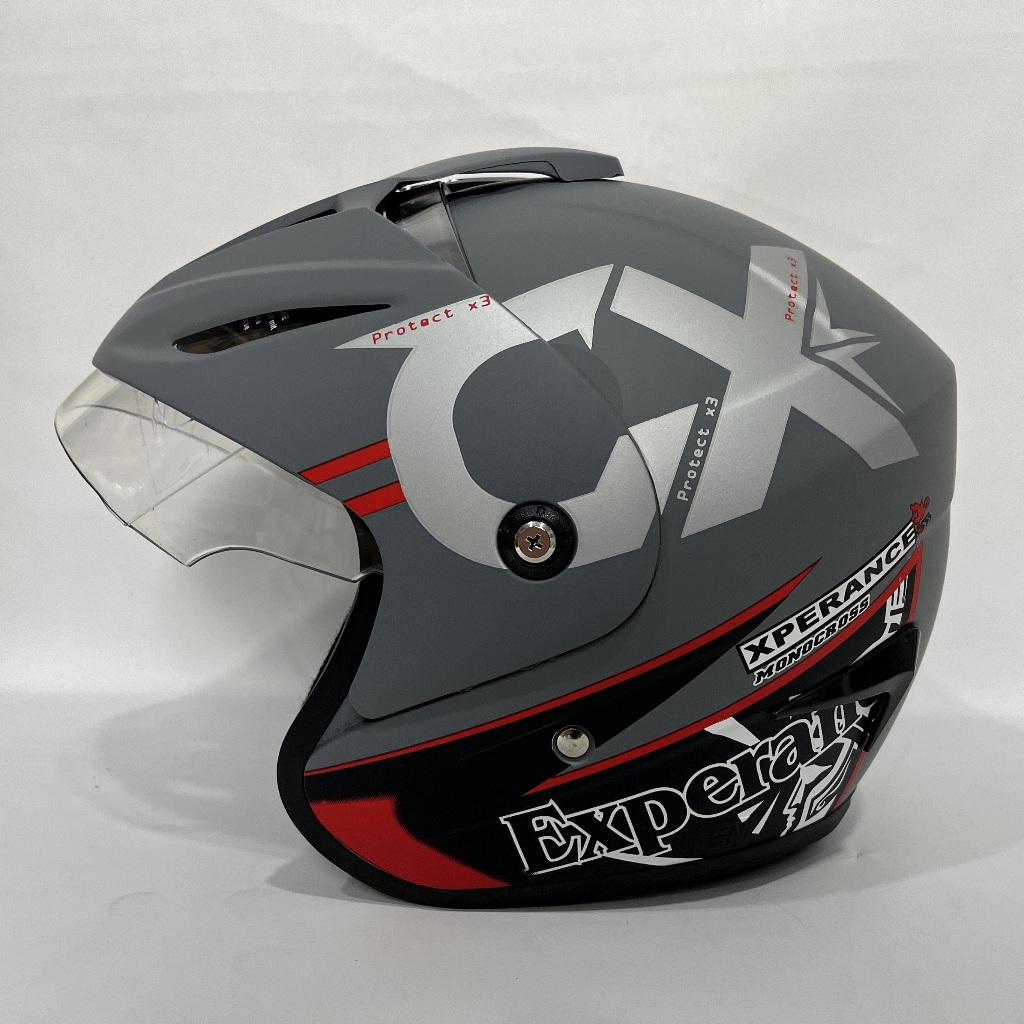 Jual Helm BISON CX GREY STONE Doff Polos 1 Kaca Helm SNI Helm