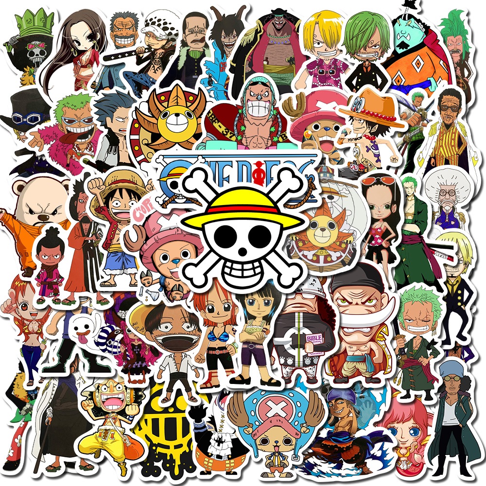 Jual [50PCS]Stiker Lucu Luffy Anime Jepang Stiker Kartun Stiker Pack ...