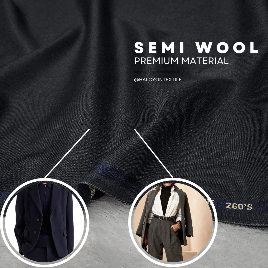 Jual Kain Semi Wool Premium Stretch Polos Premium Grade A Bahan Celana ...