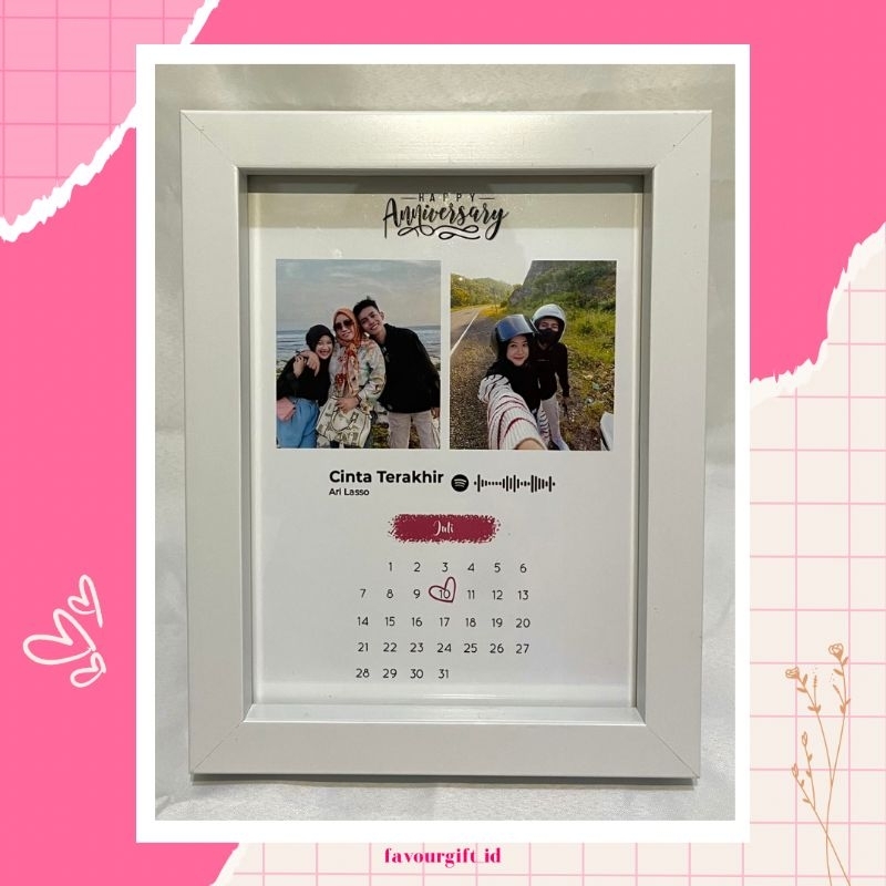Jual Frame Foto Custom lagu kalender | Gift kado untuk Ulang Tahun ...